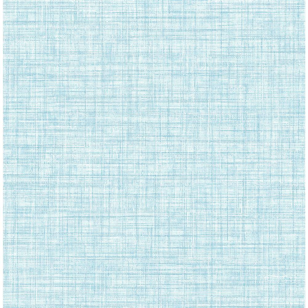 Chesapeake Mendocino Blue Linen Unpasted Non Woven Wallpaper, 20.5-in by 33-ft, 56.4 sq. ft.