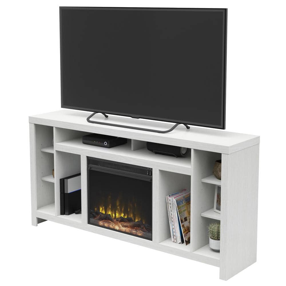 Twin Star Home TV Stand for TVs up to 80”, White