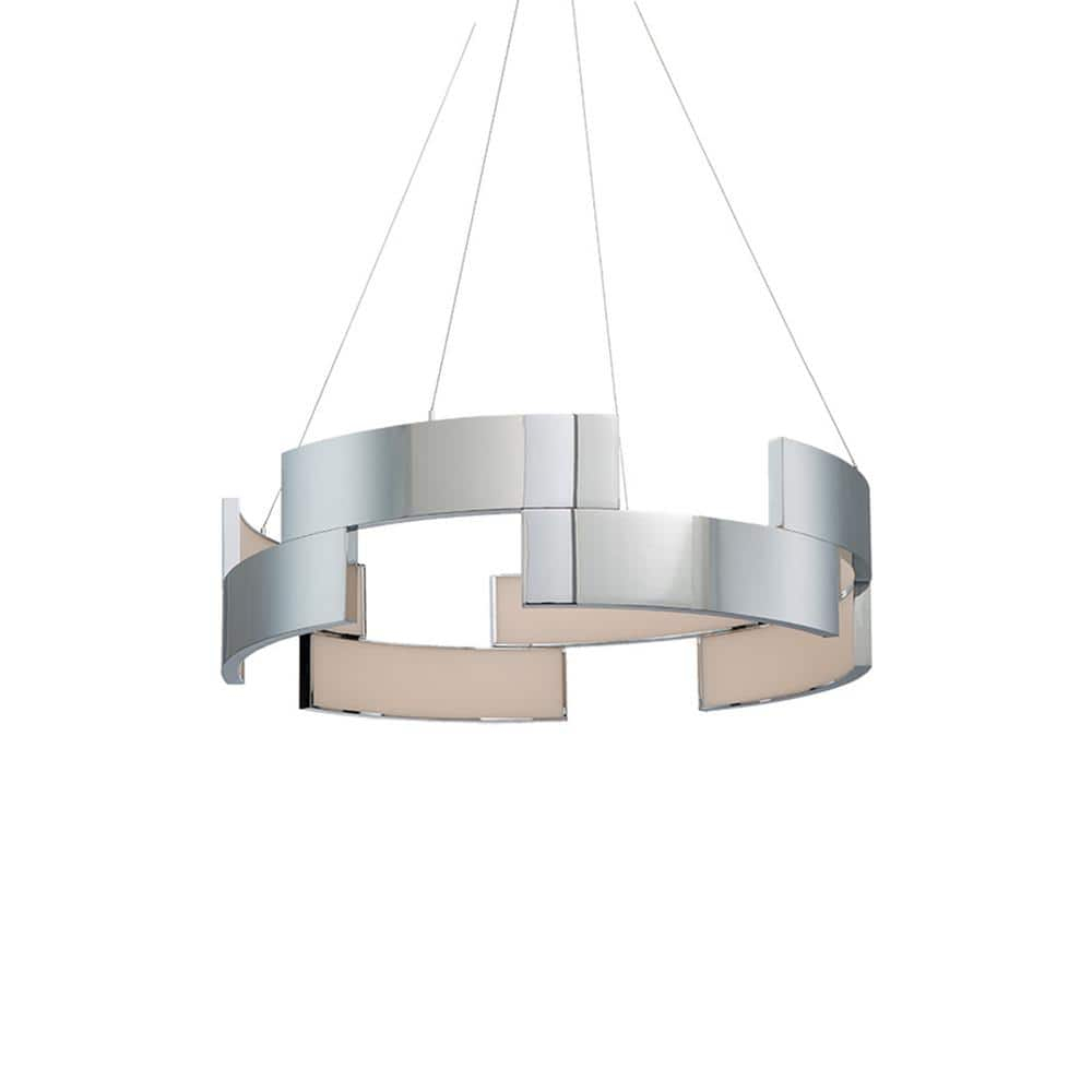 Chrome Glass LED Indoor/Outdoor Pendant Light