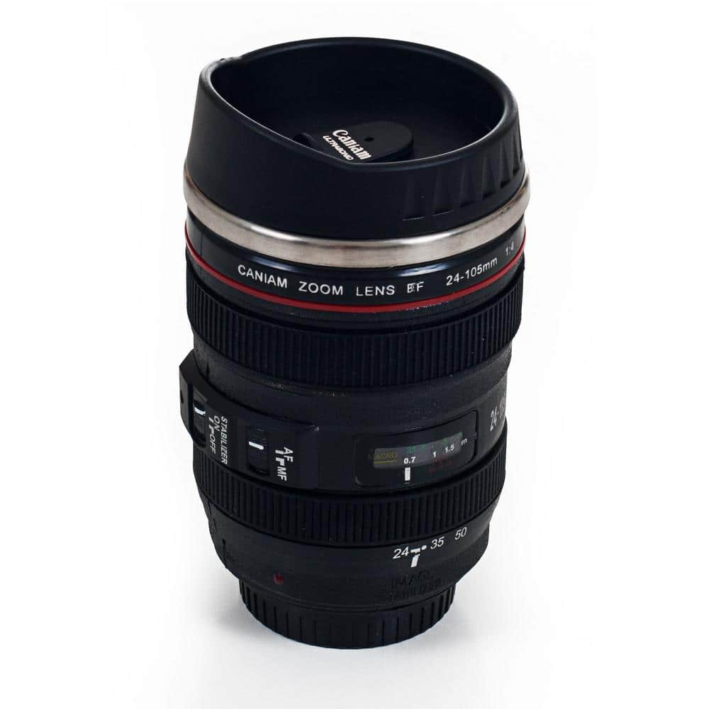 Whetstone Camera Lens Coffee 12 oz. Mug with Lid by Whetstone