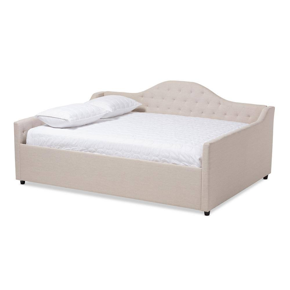 Baxton Studio Eliza Modern and Contemporary Fabric Upholstered Daybed