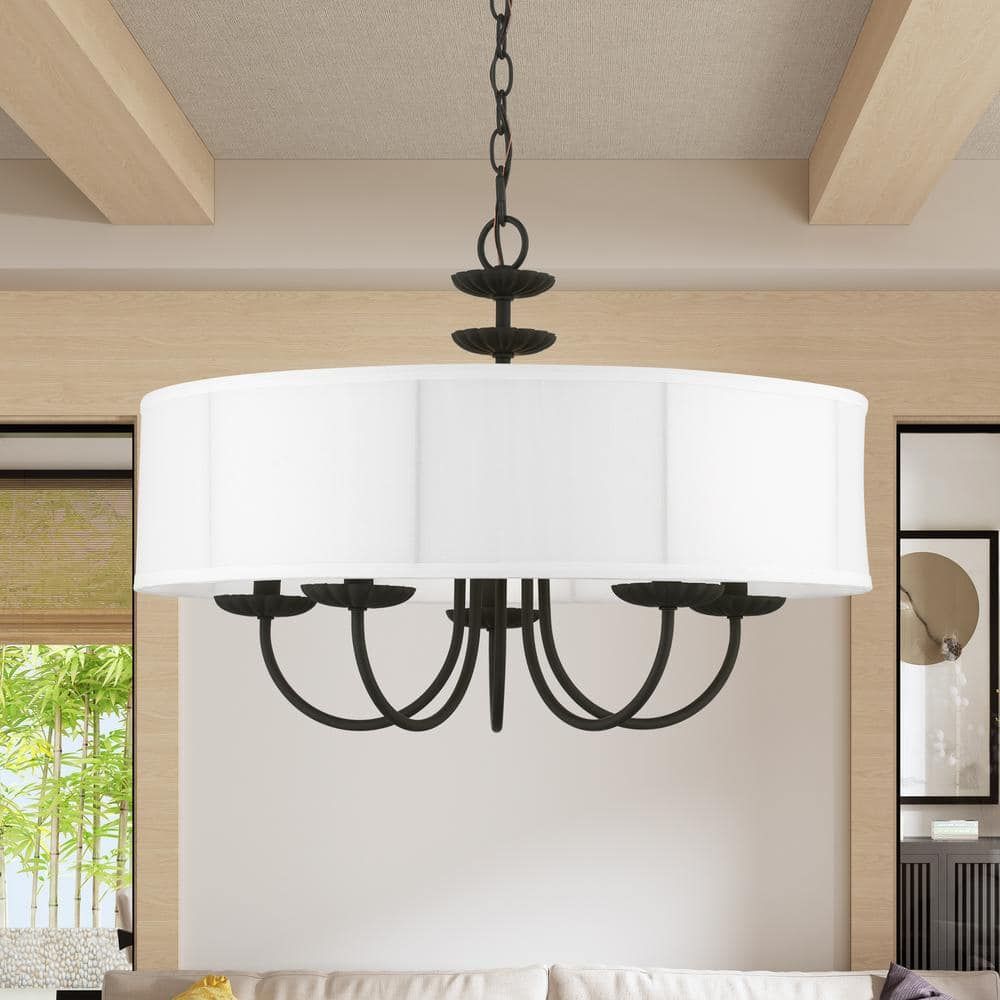 Livex Lighting Brookdale 5 - Light Pendant in  Black