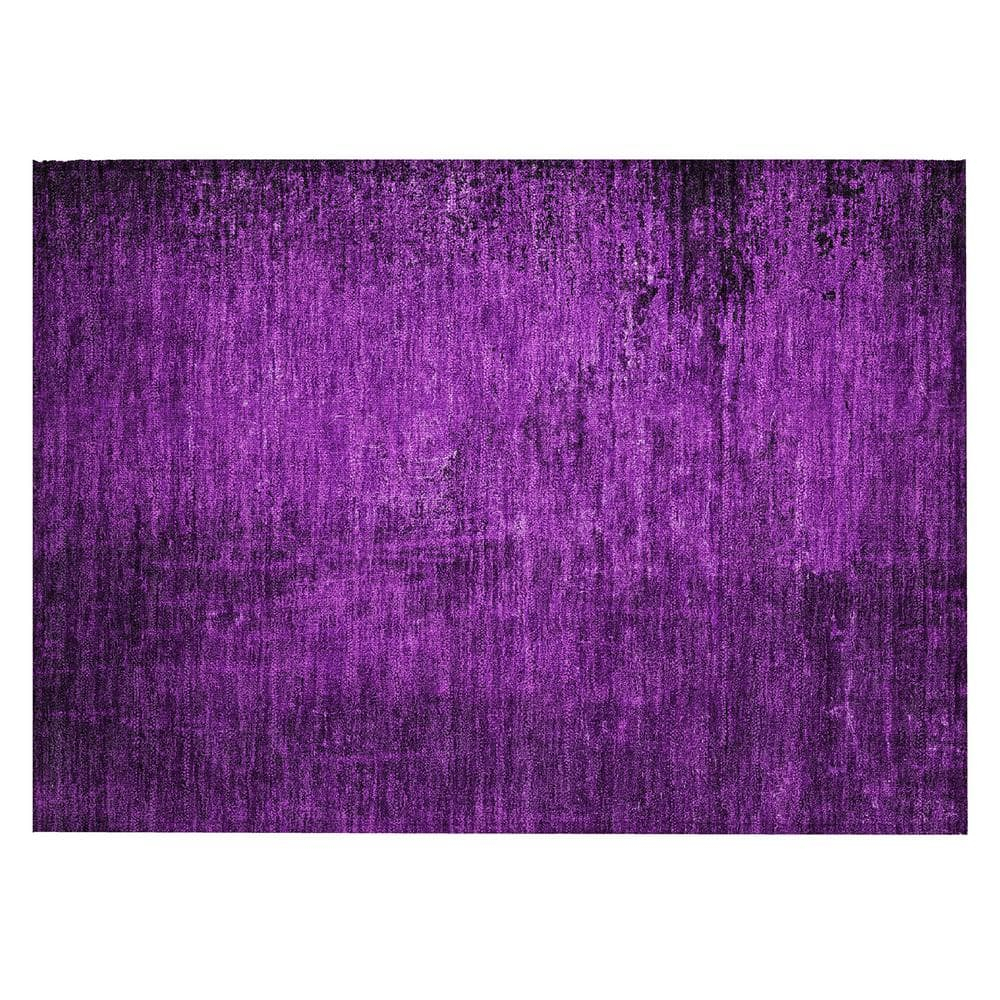 Addison Rugs Machine Washable Indoor/ Solid Ombre Outdoor Chantille Rug Purple - 1'8" x 2'6"