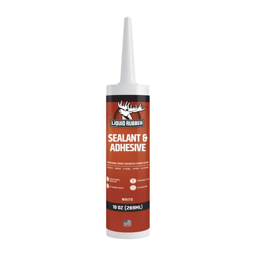 10.2 oz. White, Caulk - Hybrid Adhesive and Protective Sealant, Synthetic Rubber (1-Pack)