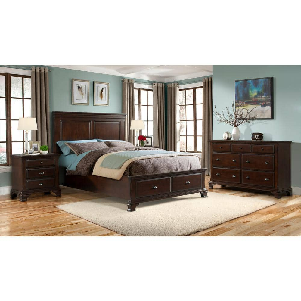 Picket House Furnishings Brinley Solid Wood Dresser with Mirror in Cherry