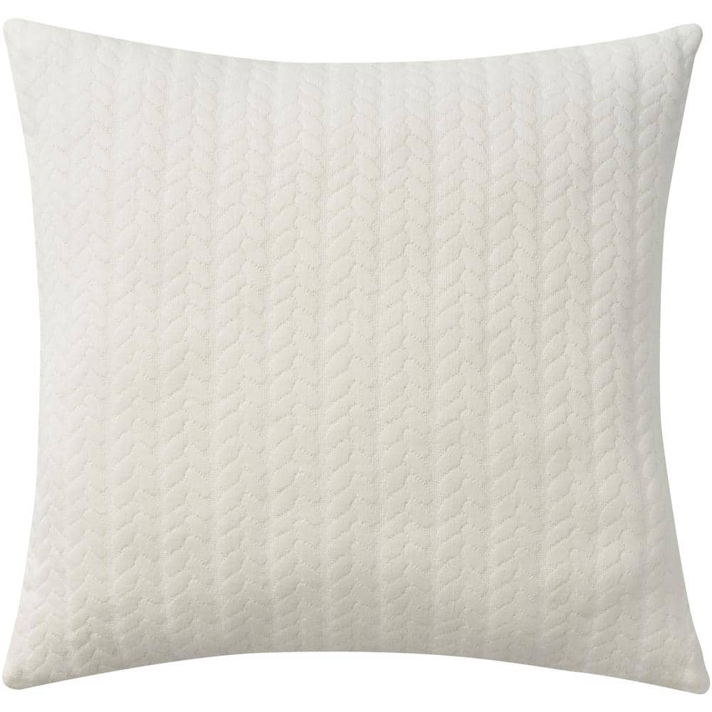 Nourison Life Styles Vertical Stripes Ivory 18" x 18" Throw Pillow Cover