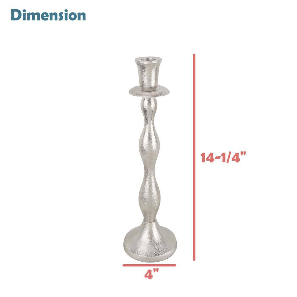Aspen Creative Corporation 14.25'' H Aluminum Tabletop Candlestick (Set of 2)