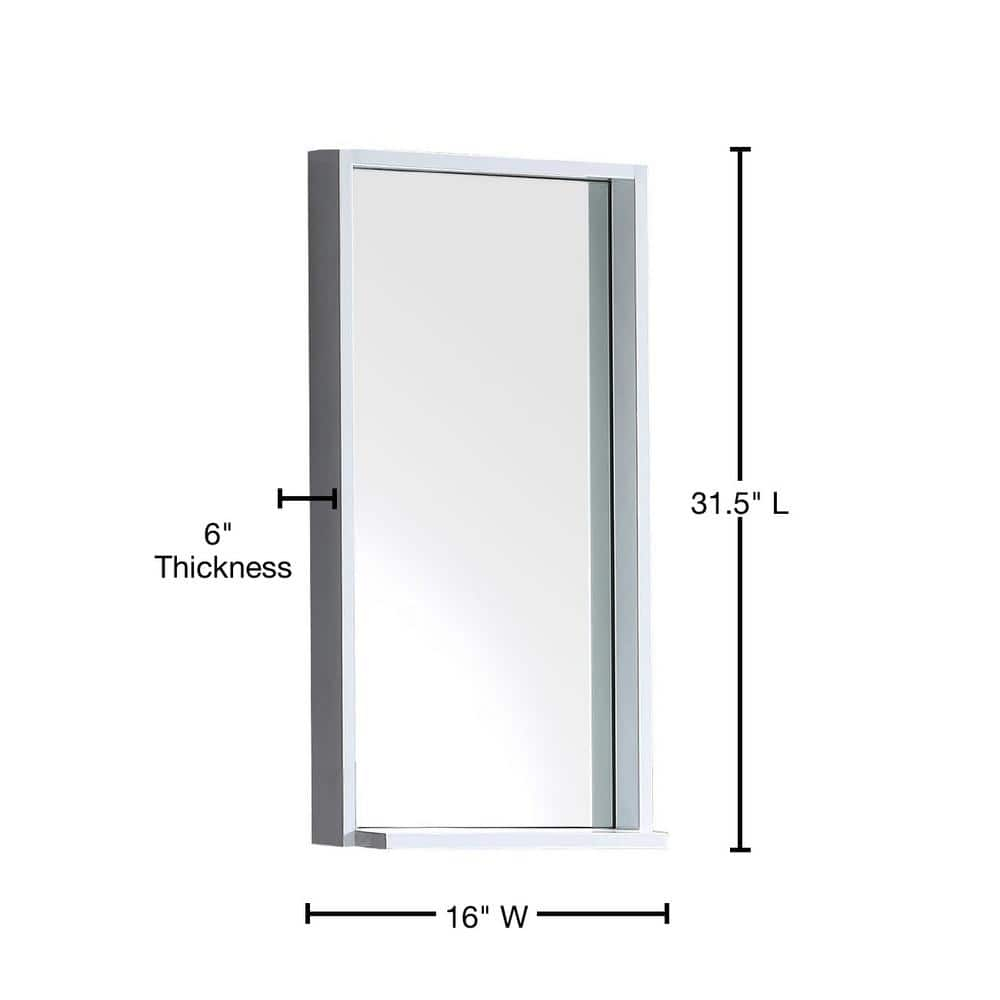 Fresca Allier 16" white Mirror with Shelf