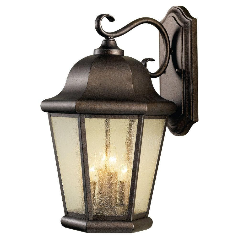 Martinsville 20" Corinthian Bronze Outdoor Wall Lantern with Clear Seeded Glass