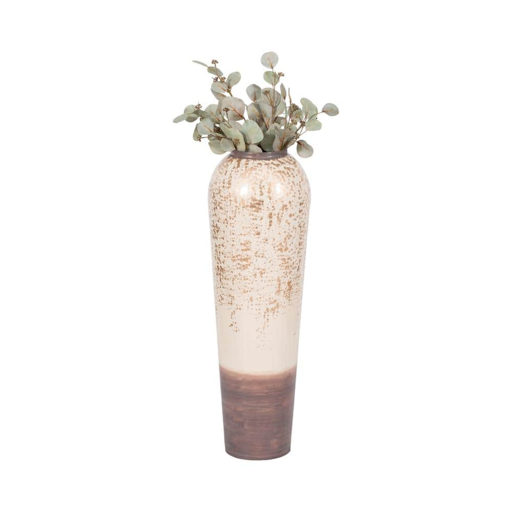 Sagebrook Home Opulence Metal Floor Vase - Elegant Iron Home Decor