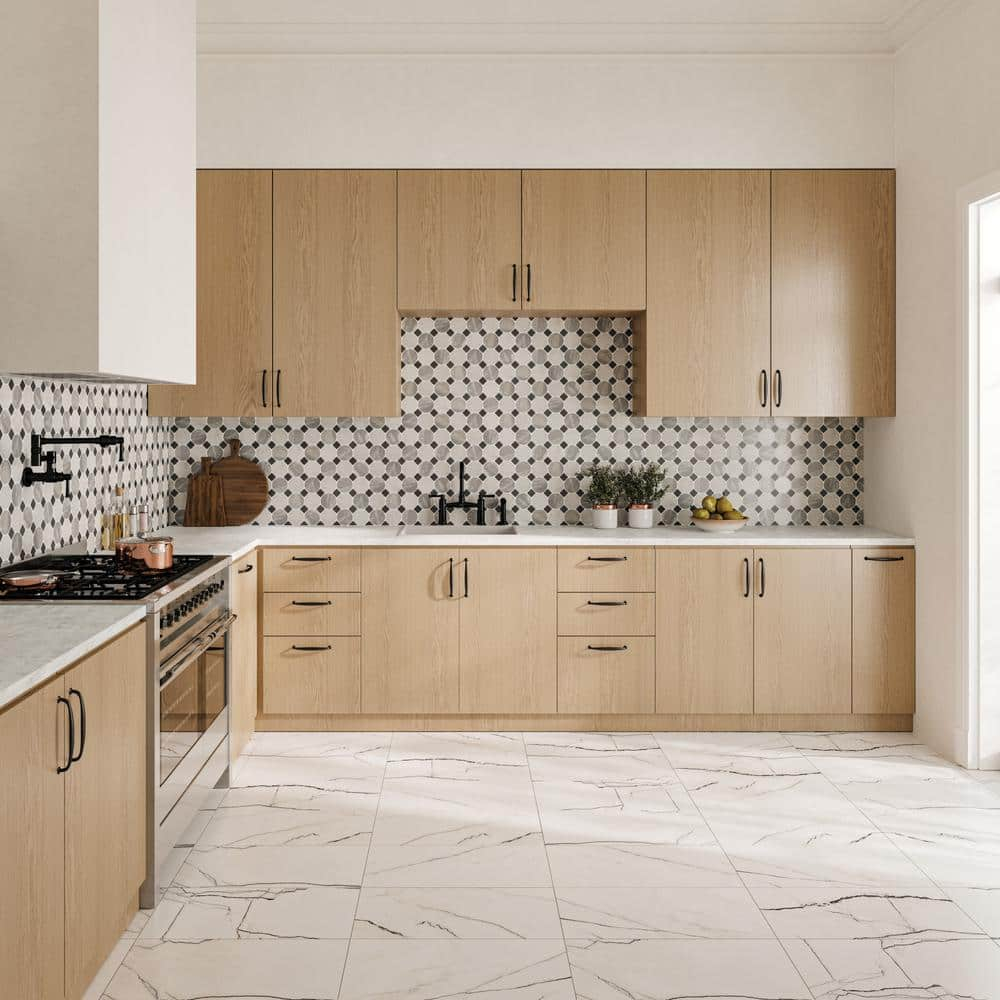 Gemma 24" x 48" Polished Porcelain Marble Look Wall & Floor Tile