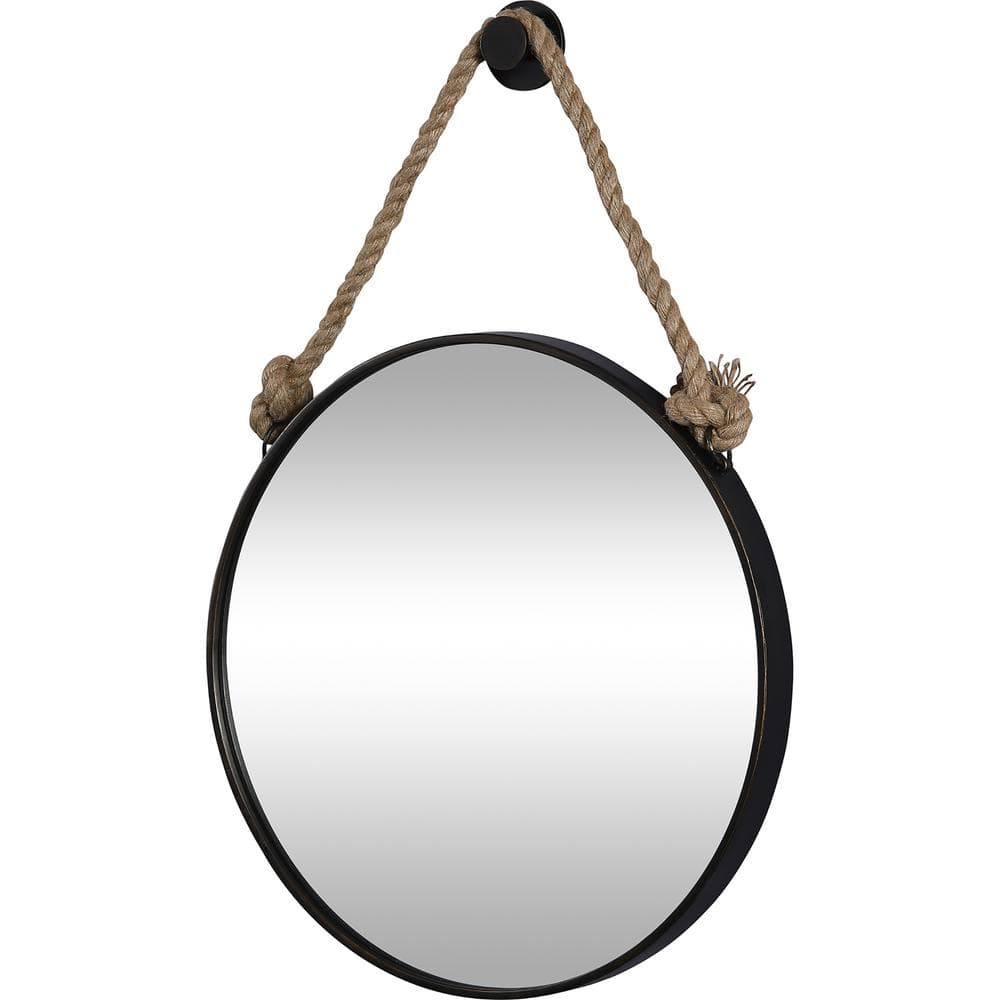 FirsTime & Co. Bronze Dockline Wall Mirror, Coastal, Round, 22 x 2 x 33.5 in