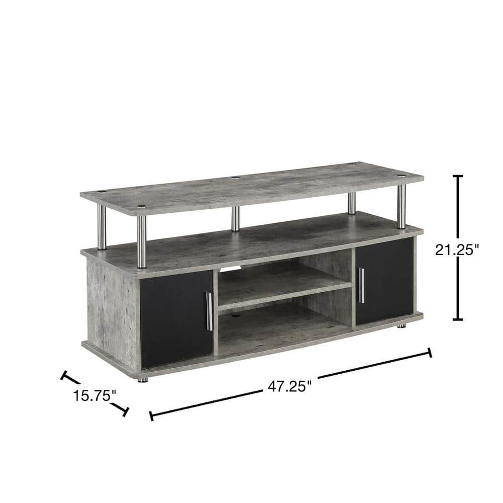 Convenience Concepts Designs2Go Monterey TV Stand, Faux Birch/Black