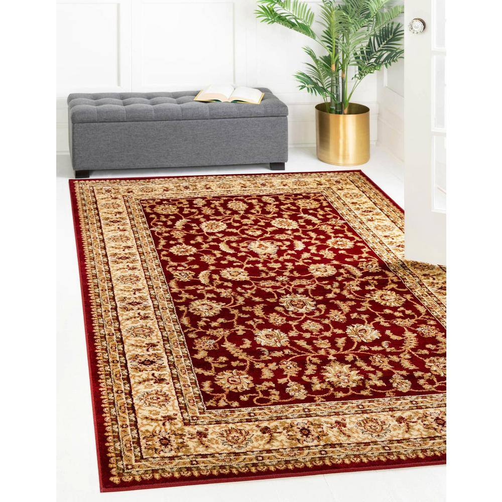 Unique Loom Voyage Collection Traditional Oriental Classic Intricate Design Area Rug (8' 0 x 11' 4 Rectangular, Red/Gold)