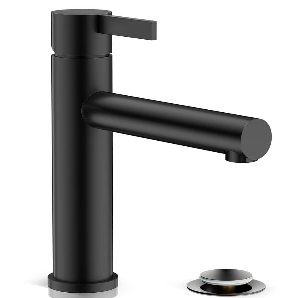Single-Hole Single-handle Bathroom Faucet with Drain Assembly