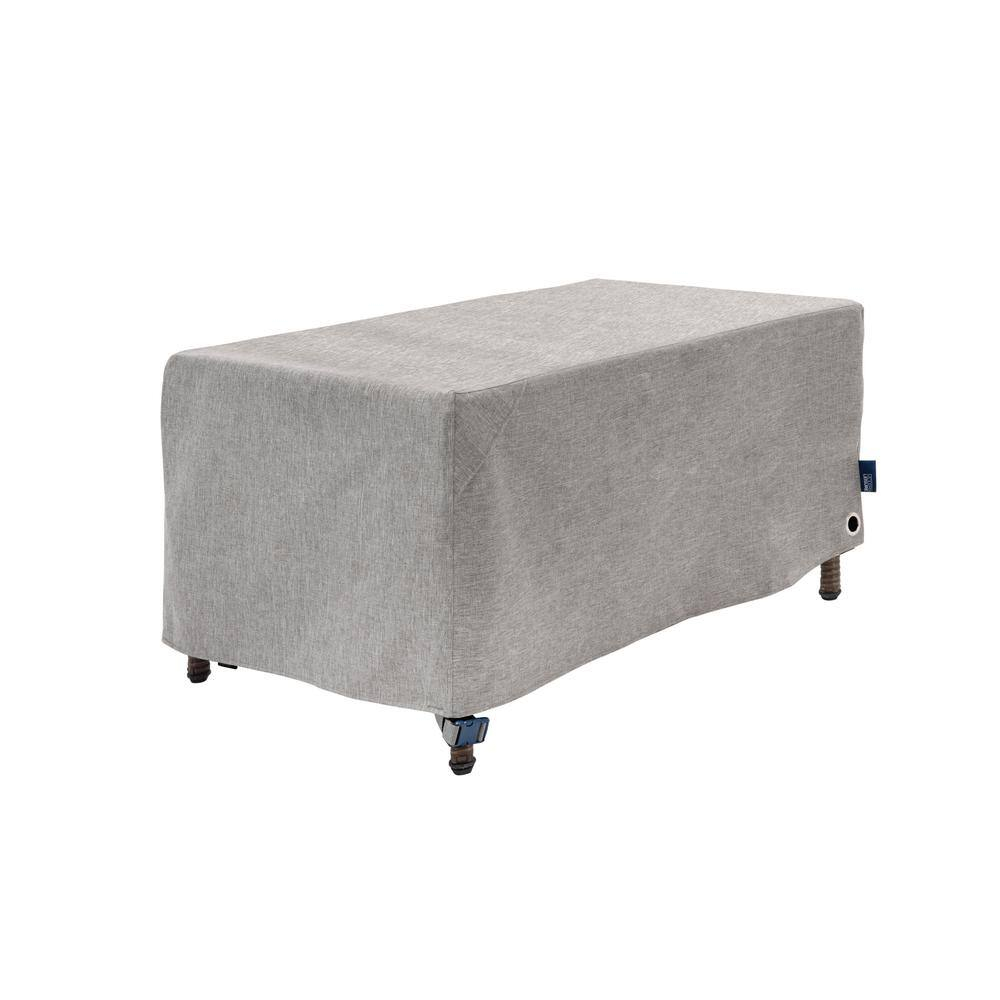 Modern Leisure Garrison Patio Ottoman Cover, Waterproof, 42"L x 22"W x 17"H, Granite Gray