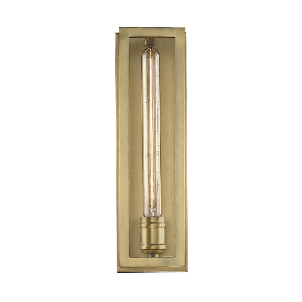 Savoy House Clifton 1 - Light Wall Light in  Warm Brass