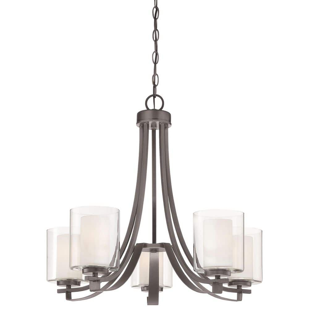 Minka Lavery 4105-172 Parsons Studio 5 Light Chandelier in Smoked Iron