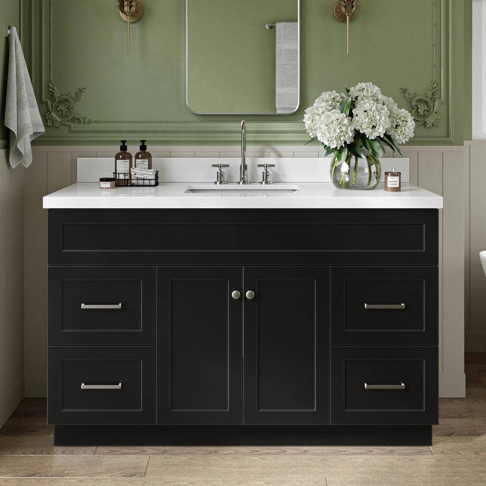 Ariel F055s-Wq-Vo Hamlet 55" Freestanding Single Basin Vanity Set - Black