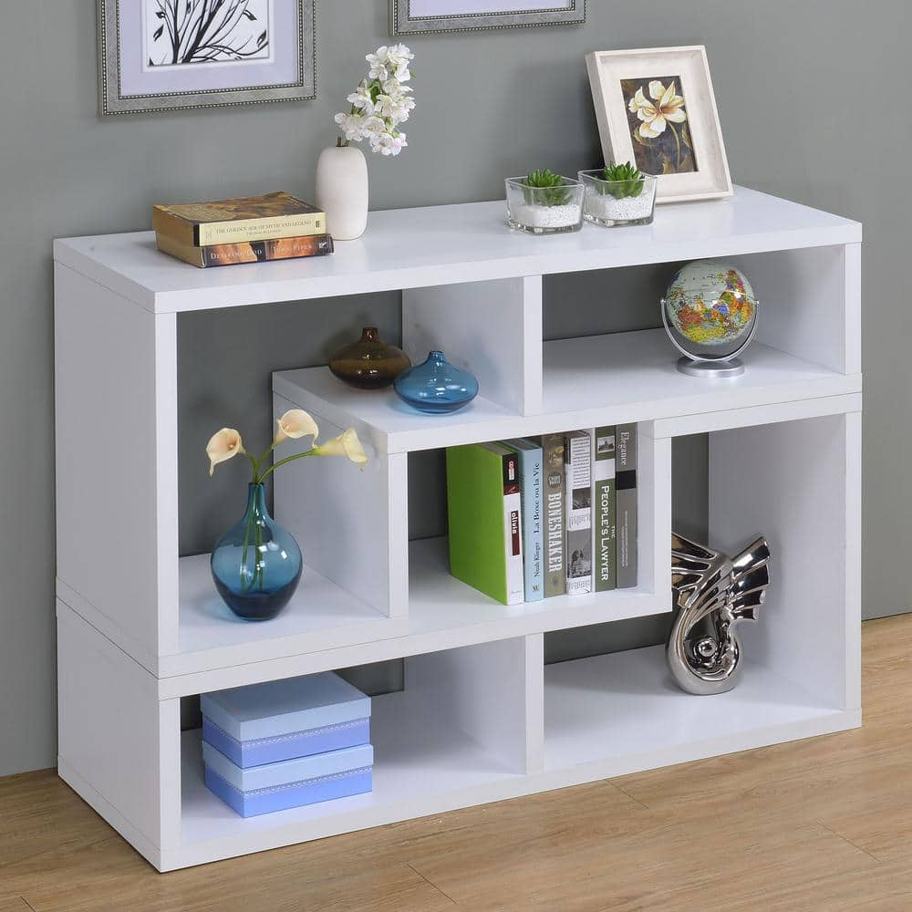 Convertible TV Console and Bookcase White