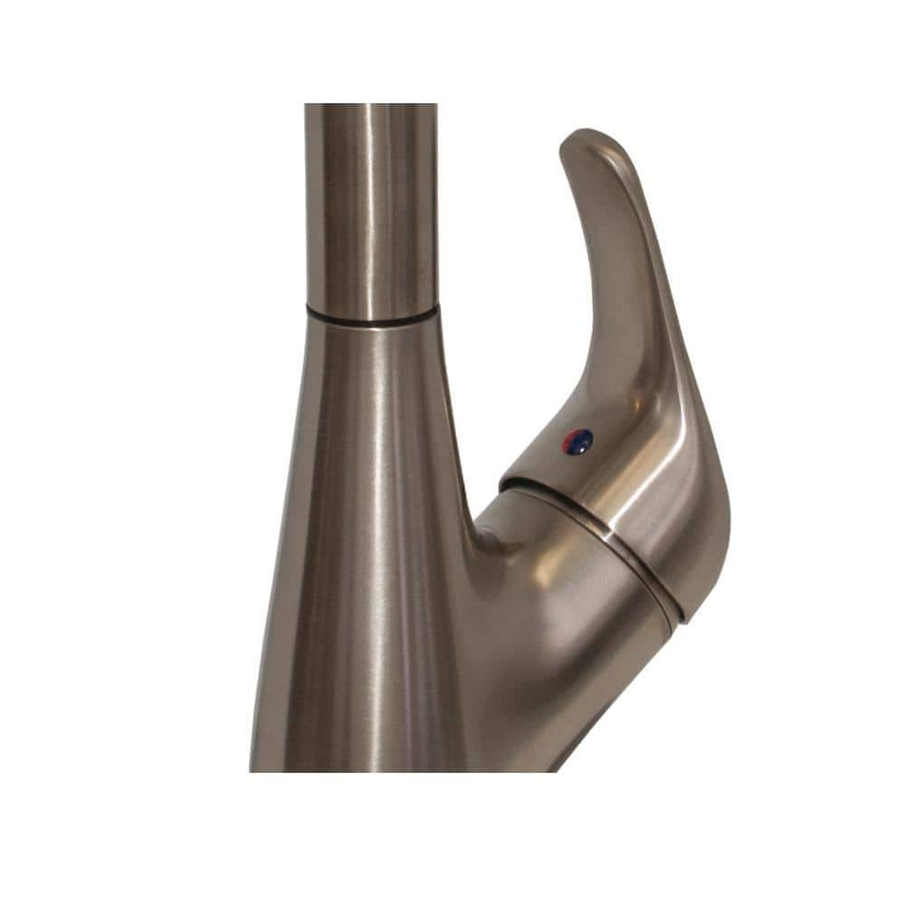 EZ-FLO 10389 Kitchen Faucet with High Arc Pull-Down Spray, One-Handle, Brush Nickel