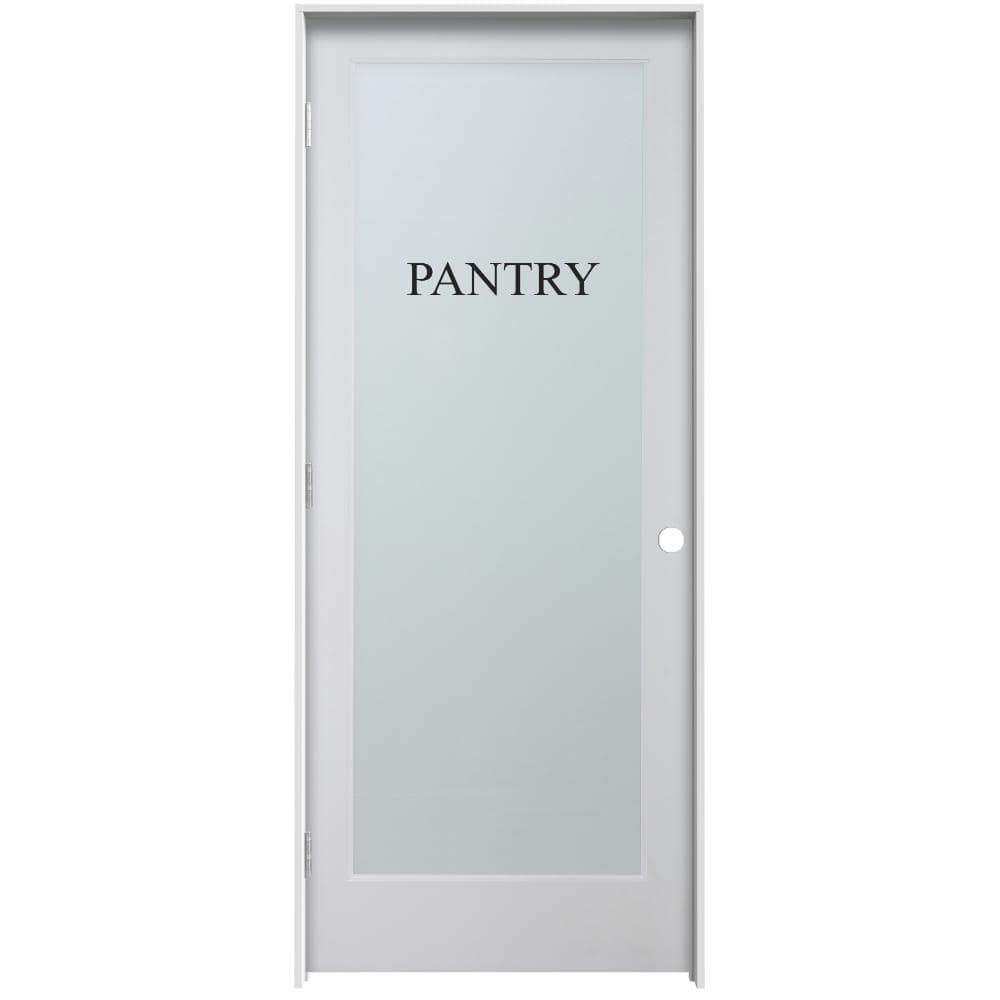 81.75'' Solid Wood Glass Prehung Door