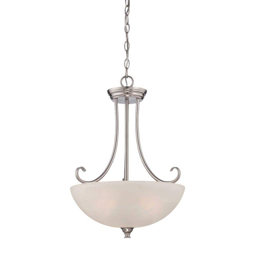 Designers Fountain Kendall Satin Platinum Inverted Pendant, 85131-SP