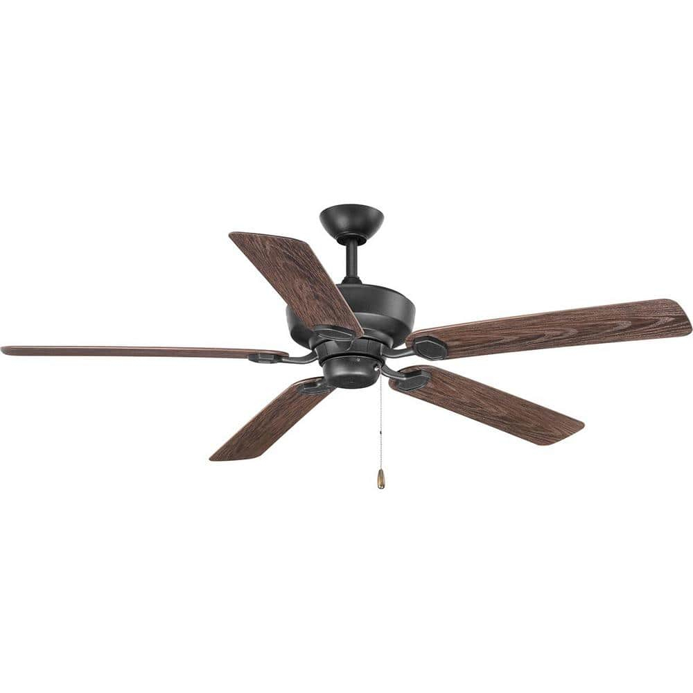 P2562-80-Progress Lighting-Lakehurst - Wide - Ceiling Fan in New Traditional style - 60 Inches wide by 15.75 Inches high-Forged Black Finish