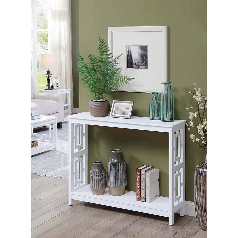 Convenience Concepts Town Square Console Table, White