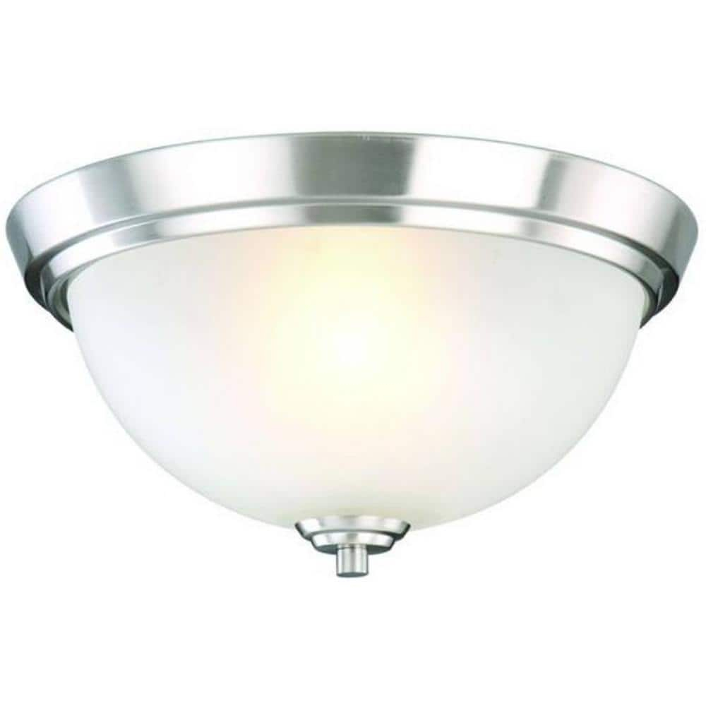 SUPERHUNTER 13" Brushed Nickel Flush Mount Fixture