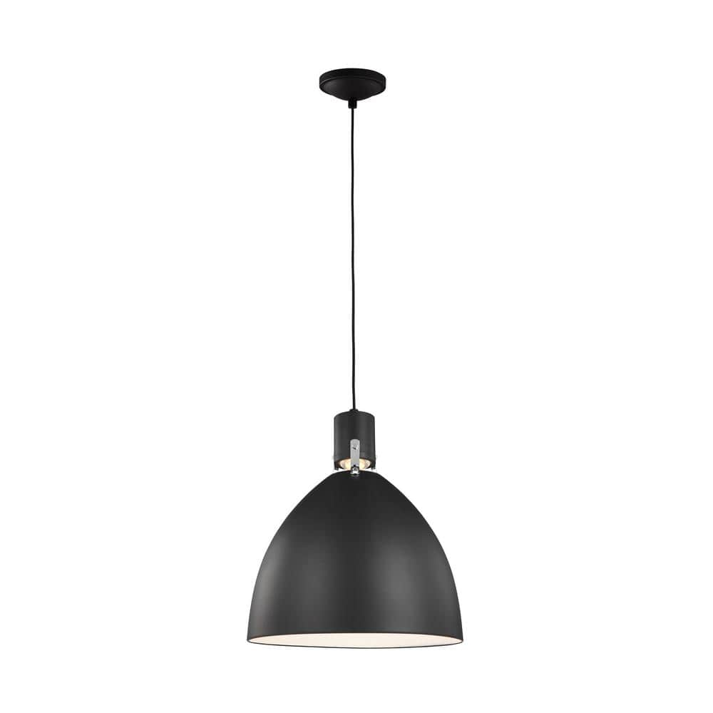 Brynne Matte Black LED Bowl Pendant for Indoor/Outdoor Use