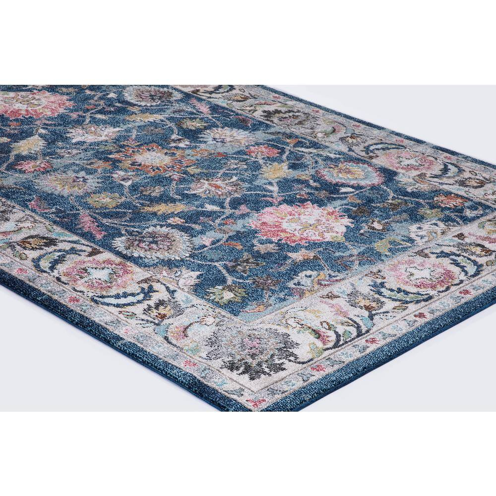 Concord Global Trading 72342 2 x 7 ft. Vintage Istanbul Border Runner Rug, Navy