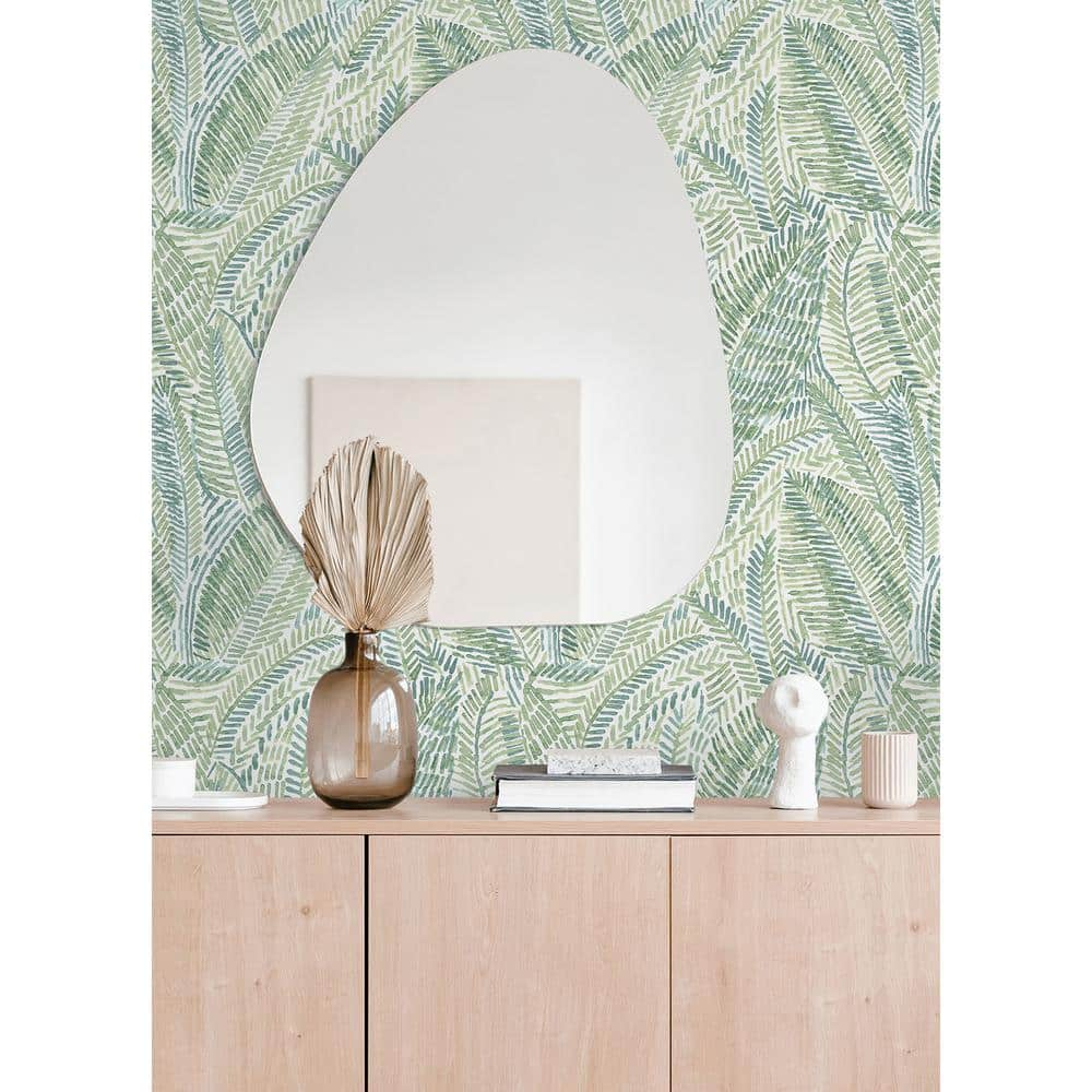 Fildia Green and Blue Botanical Non-Woven Wallpaper Roll