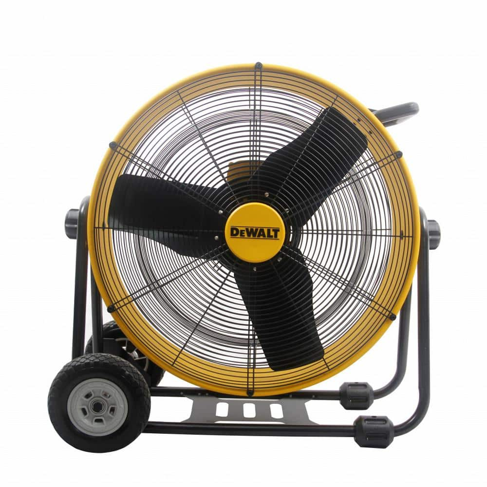 DEWALT DXF-2490 Rolling 24 inch Heavy-Duty Drum Fan, 12 ft Cord 6,500 CFM