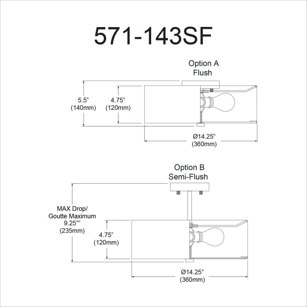 Dainolite  Everly 3 Light Transitional Grey Luxury Semi Flush Mount