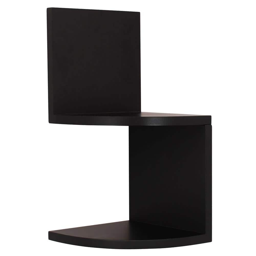 Kiera Grace Kieragrace Retro Set of 2 Count Floating-Shelves, Black, 2