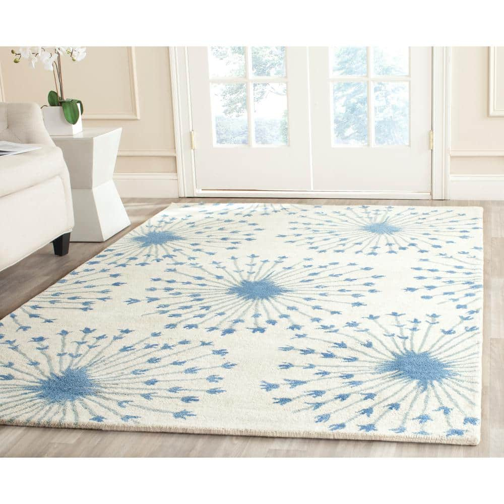 Bella BEL123 Hand Tufted Accent Rug - Beige/Blue - 2'x3' - Safavieh.