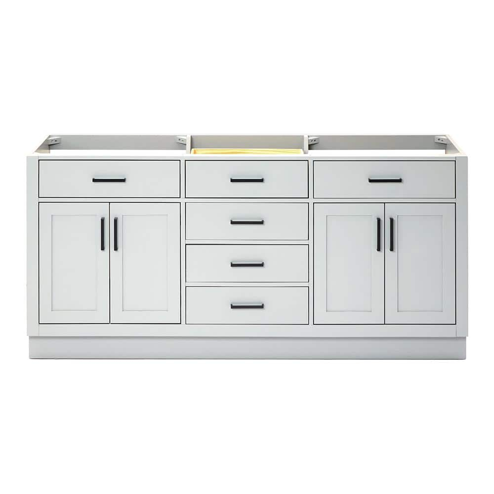 Ariel T072d-Bc Hepburn 72" Double Free Standing Vanity Cabinet Only - Grey