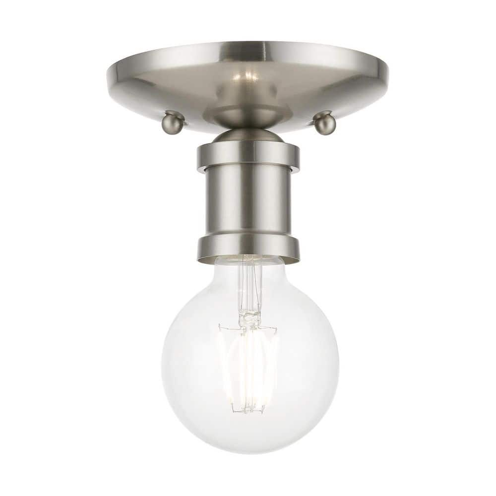Livex Lighting Lansdale 1 - Light Flush Mount in  Brushed Nickel