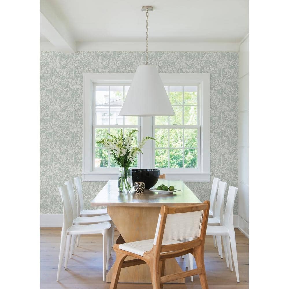 Advantage Dori Light Green Painterly Floral Wallpaper