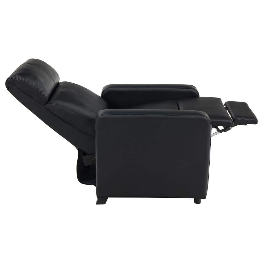 Coaster Toohey Faux Leather Home Theater Push Back Recliner Black