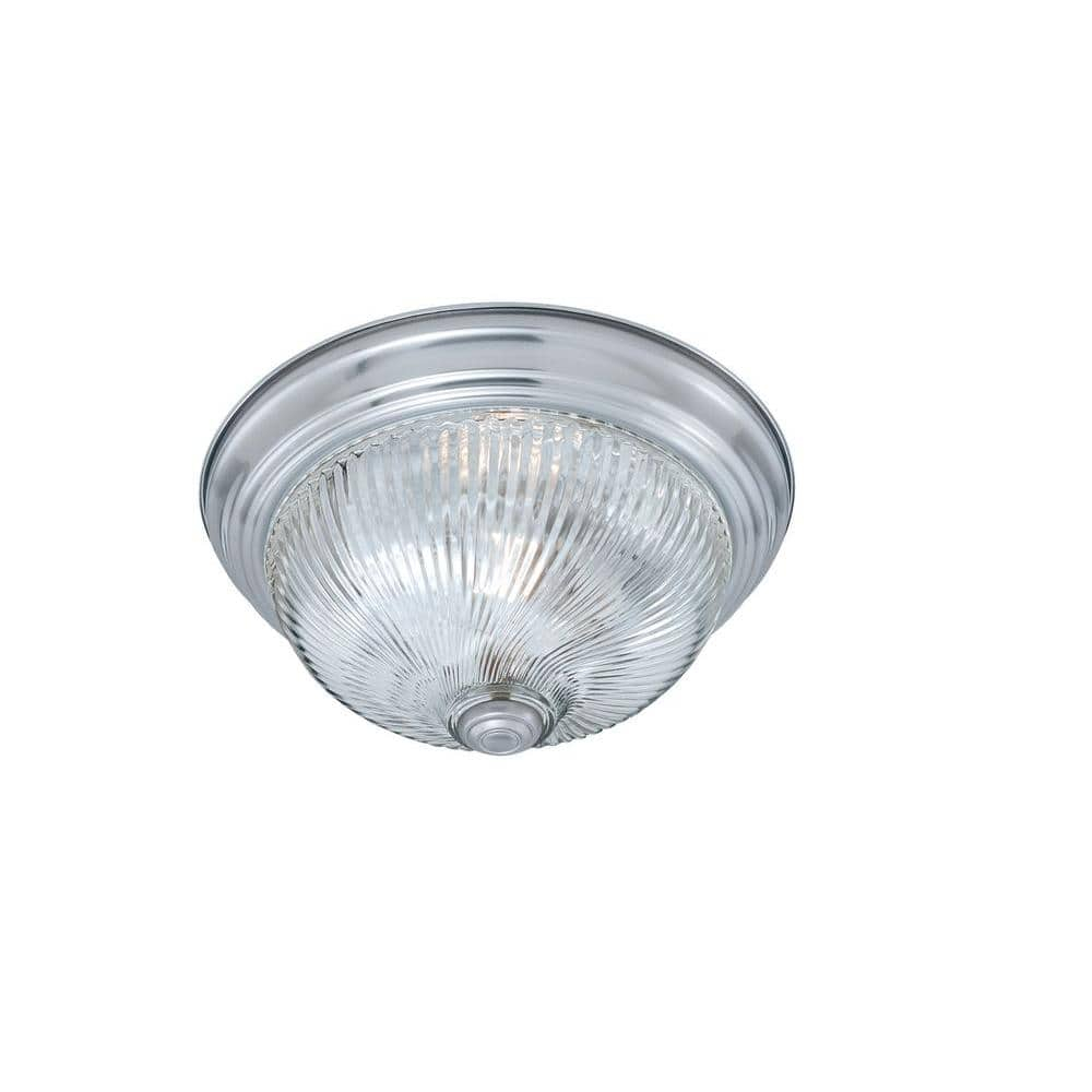 2-Light Brushed Nickel Ceiling Flush Mount