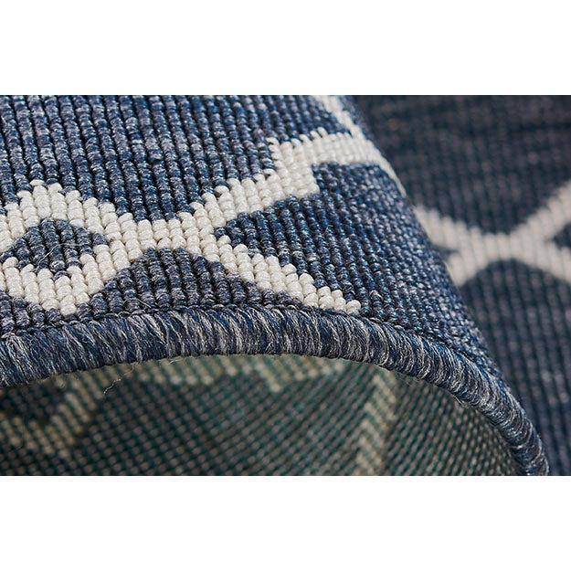Momeni Baja Geometric Denim Indoor Outdoor Rug 6'7" X 9'6"