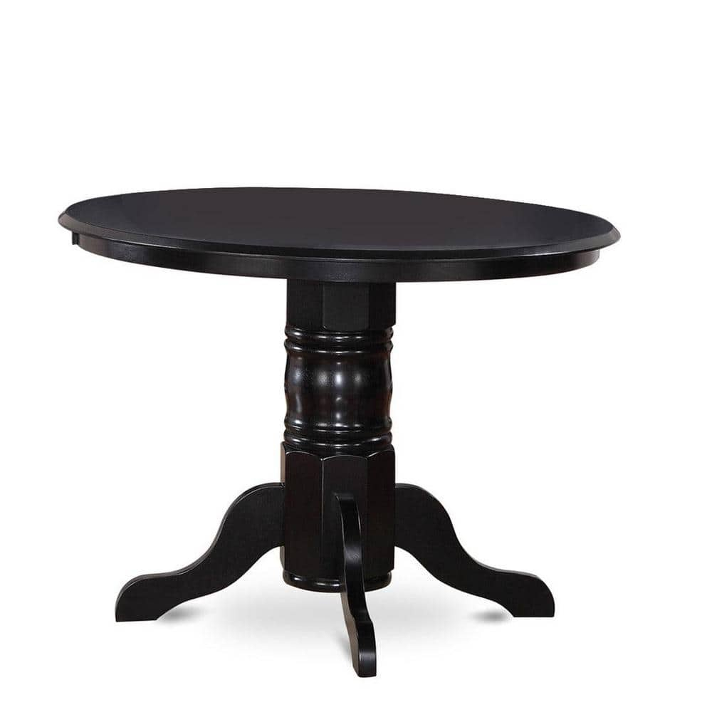 East West Furniture Shelton 5-piece Wood Dining Set in Black