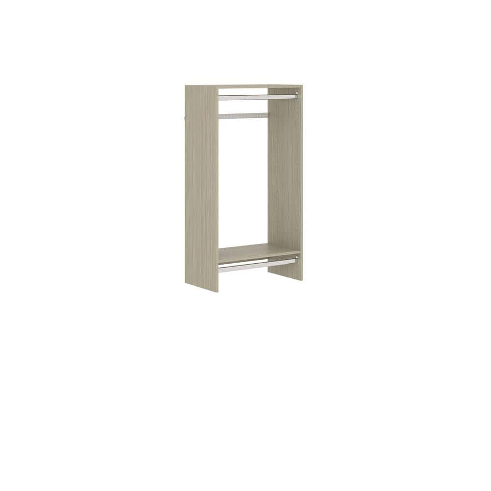 Easy Track 25.13-in W x 14-in D x 48-in H Weathered Grey Solid Wood closet tower