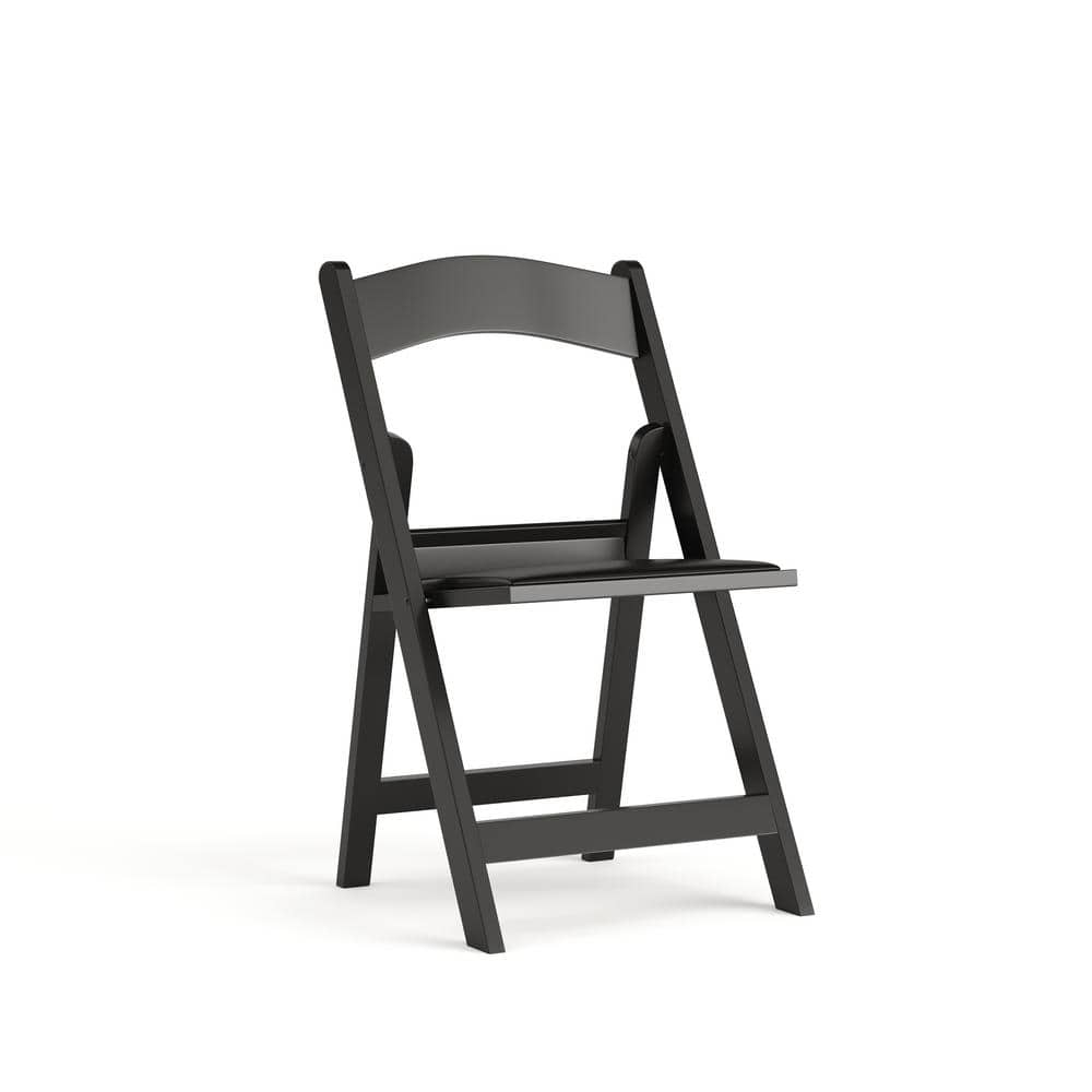 Flash Furniture Hercules Folding Chair - Black Resin – 800LB Weight Capacity Comfortable Event Chair - Light Weight Folding Chair