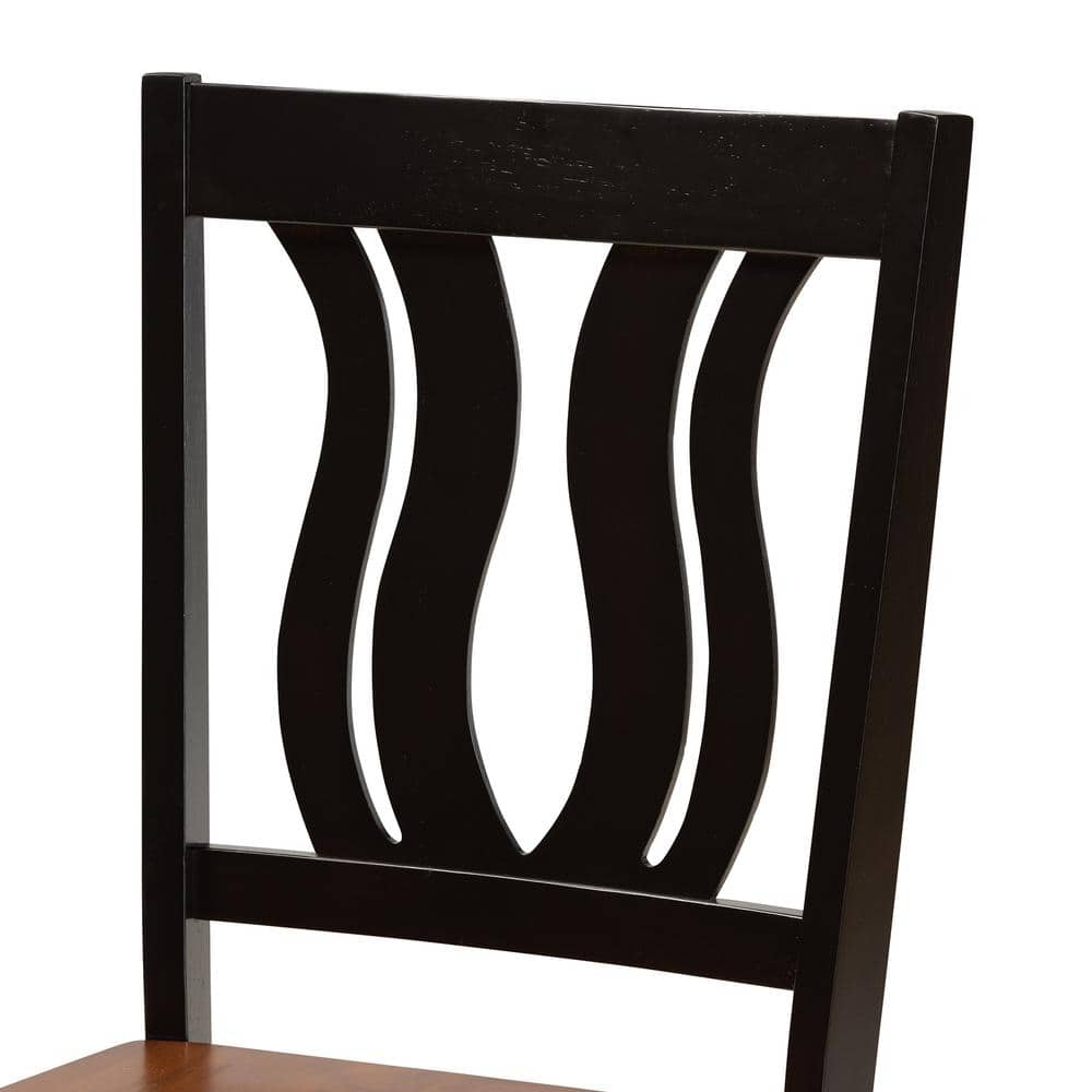 Baxton Studio Mare Modern and Contemporary Transitional Two-Tone Dark Brown and Walnut Brown Finished Wood 5-Piece