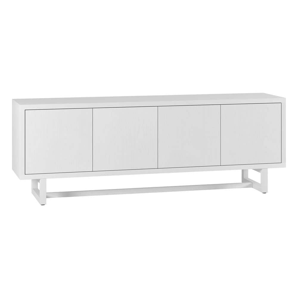 Evelyn&Zoe Cutler Rectangular TV Stand for TV's up to 75", White