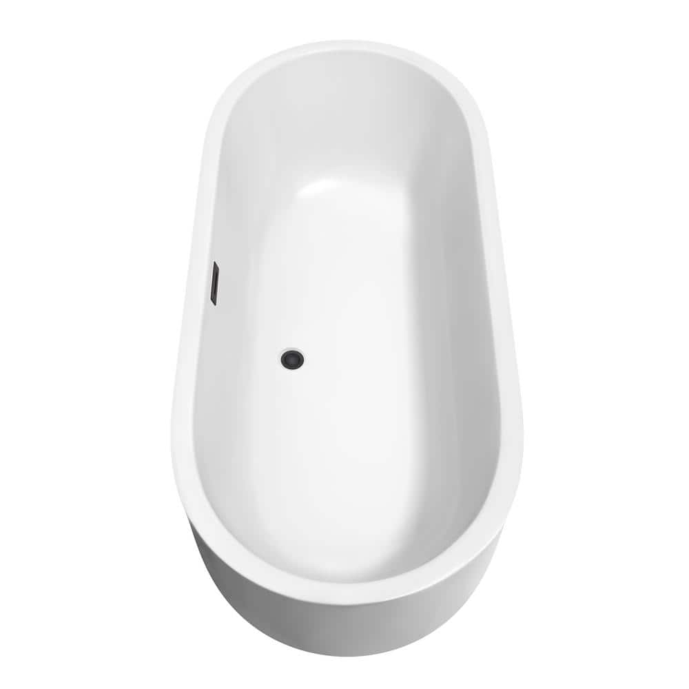 Wyndham Collection Wcobt101371atp11 Juliette 71" Free Standing Acrylic Soaking Tub - White