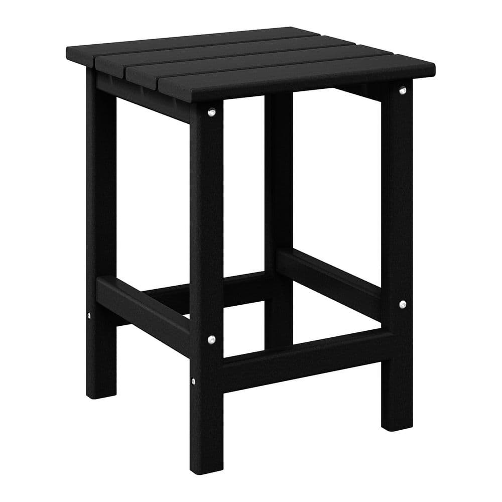 Westin Outdoor Patio Plastic Side Accent Table, Black
